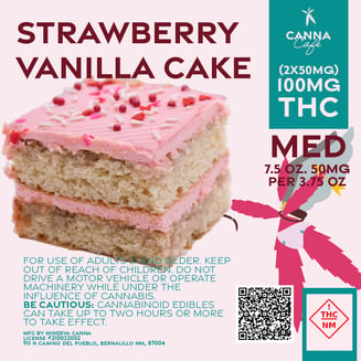 Strawberry Vanilla Cake [2pk] (100mg) by Minerva Canna