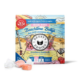 Beachtime Betty's - Strawberry Lemonade [10pk] (500mg THC/50mg CBG) by Betty's Eddies