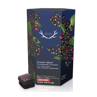 *High Dose* Elderberry 5:1 CBN + Indica Enhanced Gummies | 1000mg by WYLD