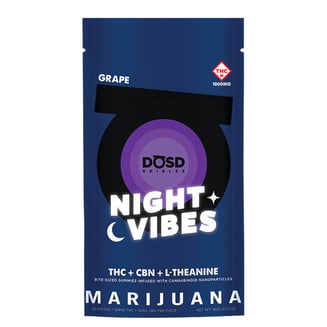 Night Vibes CBN - Grape [20pk] (1000mg THC/200mg CBN/1000mg L-Theanine) by DŌSD Edibles