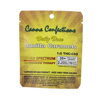 Vanilla Caramels - Indica [2pk] (20mg) by Canna Confections