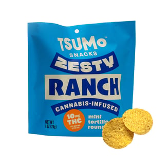 TSUMo Snacks - Zesty Ranch - Mini Tortilla Rounds (10mg) by TSUMoSNACKS