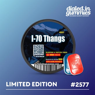 100mg - I-70 Thangs #2577 - Rosin Gummies (10pk) by Dialed In Gummies