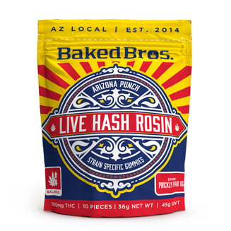 Baked Bros Live Hash Rosin Arizona Punch 100mg Gummies by Baked Bros™