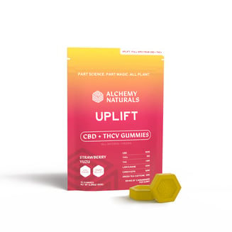 Uplift - Strawberry Yuzu [30pk] (1500mg CBD/150mg THCv/45mg THC) by Alchemy Naturals
