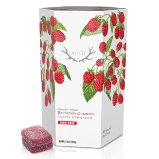 Wyld — *High Dose* Raspberry Sativa Enhanced Gummies - 1000mg
