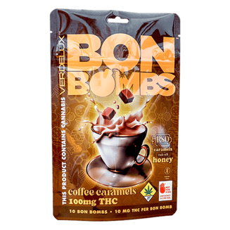 PROMO - Verdelux - Caramels BON BOMBS Espresso Honey (DOHC) Edibles - 10pk 100mg THC by PROMO