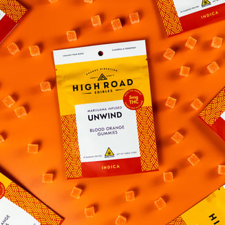 Blood Orange Unwind Gummies, 100mg 20-pack by High Road Edibles