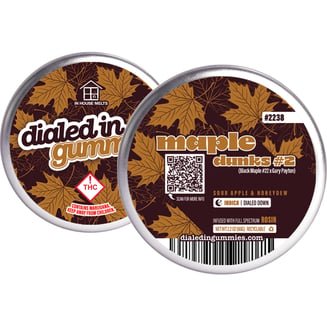 100mg - Maple Dunks #2 - Rosin Gummies (10pk) by Dialed In Gummies