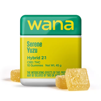 2:1 Serene Yuzu [10pk] (200mg CBD/100mg THC) by Wana