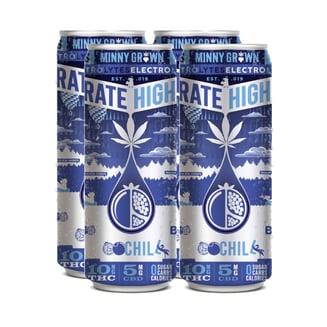 Highdrate BlueBeary Breeze Pombom (Chill) 2:1 [4pk] (40mg THC/20mg CBD) by Minny Grown