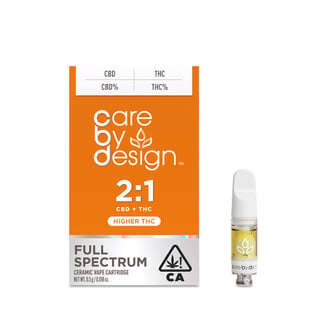 2:1 Vape Cartridge, 0.5 gram by Care By Design