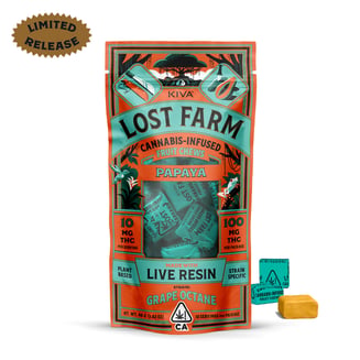 Grape Octane x Papaya [10pk] (100mg) by Lost Farm