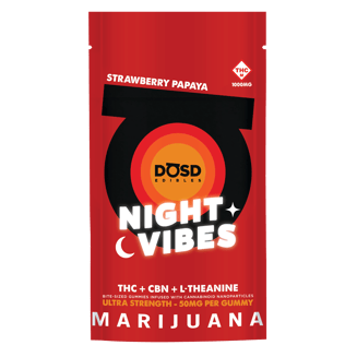 Night Vibes CBN - Strawberry Papaya [20pk] (1000mg THC/200mg CBN/1000mg L-Theanine) by DŌSD Edibles