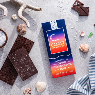 Sea Salt Dark Chocolate Bar (100mg) by Coast Cannabis Co™