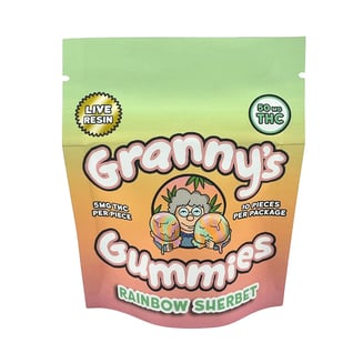 Rainbow Sherbet Gummies [10pk] (50mg) by Granny's