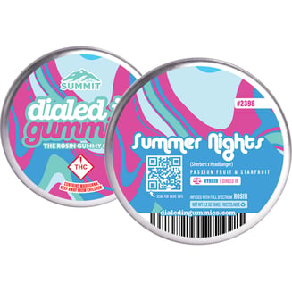 100mg - Summer Nights #2398 - Rosin Gummies (10pk) by Dialed In Gummies