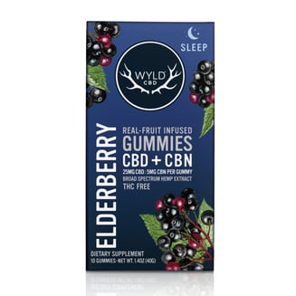 250mg Elderberry CBD:CBN Gummies | 10-pack by WYLD CBD