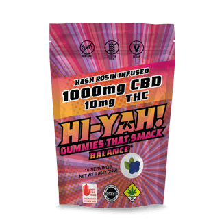100:1 Blueberry Gummies [10pk] (1000mg CBD/10mg THC) by HI-YAH