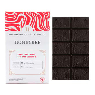 Candy Cane Crunch Dark Chocolate [10pk] (100mg) by Honeybee