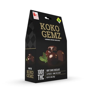 Dark Chocolate Mint [10pk] (100mg) by Koko Gemz