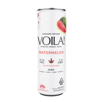 Voila Watermelon Sparkling Mineral Water (10mg THC/5mg CBD) by Voila!