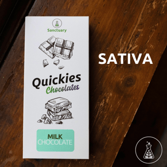 Milk Chocolate - Quickies - Full Spectrum - Sativa [~100mg, 20pc] by Quickies Full Spectrum