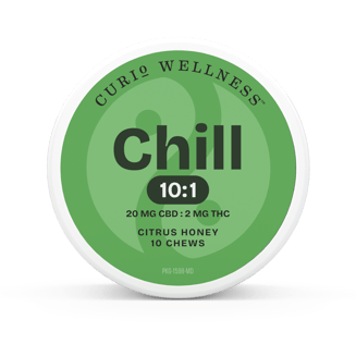 Chill 10:1 Chews - Citrus Honey [10pk] (200mg CBD/20mg THC) by Curio Wellness
