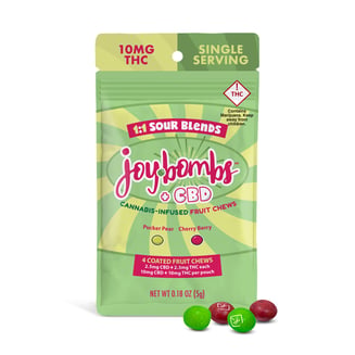 Joy Bombs + CBD 1:1 Sour Blends - 10mg THC (4pk / 2.5mg THC & 2.5mg CBD ea) by Joy Bombs by Joyibles