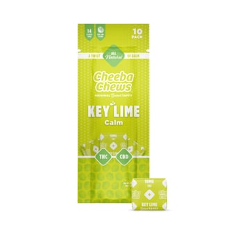 Key Lime Calm [10pk] (100mg CBD/100mg THC) by Cheeba Chews