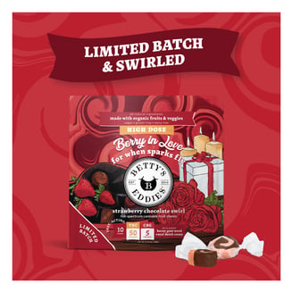 Berry In Love - Strawberry Chocolate Swirl [10pk] (500mg THC/50mg CBG) by Betty's Eddies