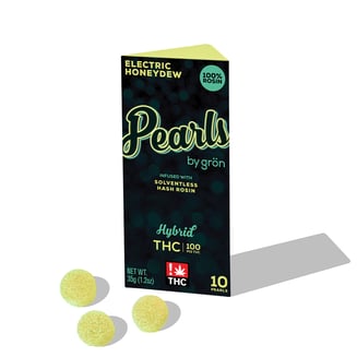 THC Electric Honeydew Pearls - Hybrid (100mg) by Grön