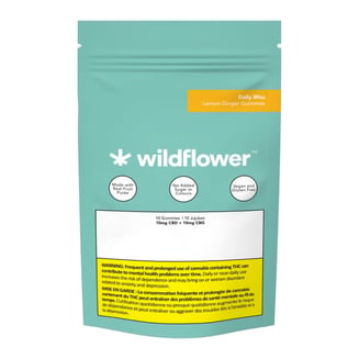 Daily Bliss Lemon Ginger [10pk] (10mg CBD/10mg CBG) by Wildflower