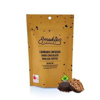 Dark Chocolate English Toffee [10pk] (100mg THC) by Smokiez
