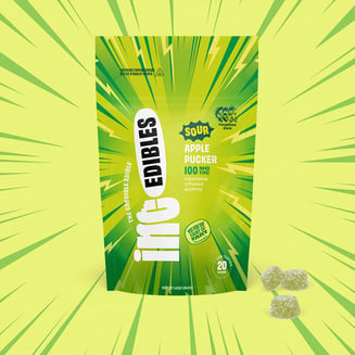 Inc.edibles 20 Pack Sour Apple Pucker THC Gummies 01117 by (inc)edibles