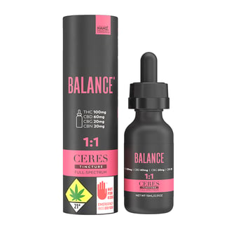 1:1 Balance [15ml] (100mg THC/60mg CBD/20mg CBG/20mg CBN) by Ceres