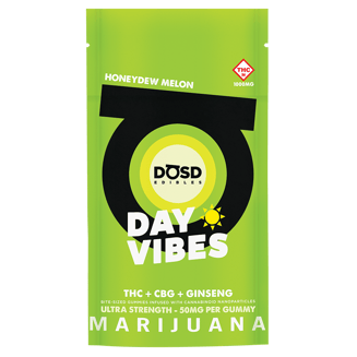 Day Vibes CBG - Honeydew Melon [20pk] (1000mg THC/100mg CBG/250mg Ginseng) by DŌSD Edibles