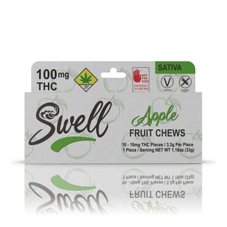 Apple Sativa Fruit Chews [10pk] (100mg) by Swell