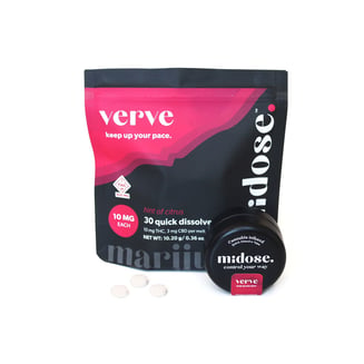 Verve melts [30pk] (300mg THC, 90mg CBD) by midose.