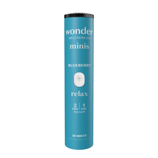 *Wonder Relax Minis 2:1 (Blueberry) (200mg CBD /100mg THC) by * Wonder Wellness Co.™