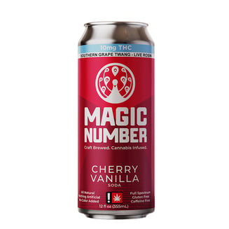 Cherry Vanilla Natural Soda (10mg Live Resin) by Magic Number