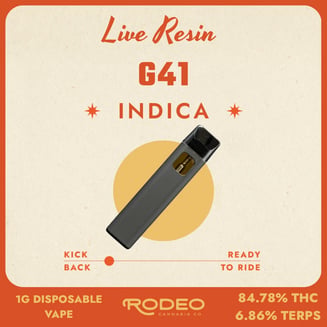 Rodeo Live Resin WKC (I) 1g Disposable Vape (C0070000495) by Rodeo Cannabis
