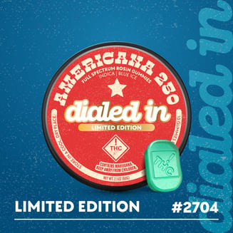 100mg - Americana 250 #2704 - Rosin Gummies (10pk) by Dialed In Gummies