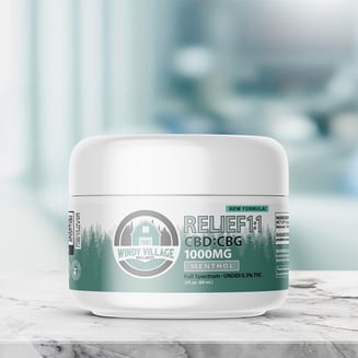 1:1 Relief - Menthol [2 fl oz] (1000mg CBD/1000mg CBG) by Windy Village