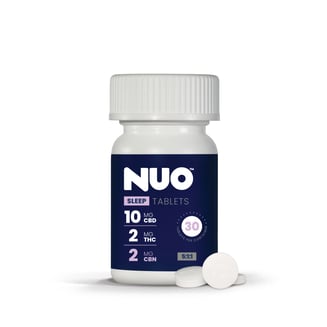 NUO | Tablet | Sleep 10:2:2 (300 mg CBD : 60 mg THC : 60 mg CBN) | 30 ct by Nuo
