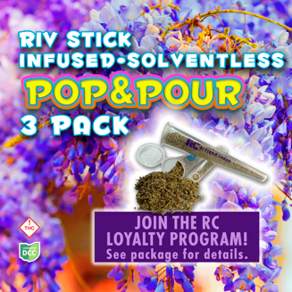 Riv Stick Pop & Pour – 3 pack (3g, 1g each) by Riviera Creek