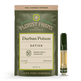 Durban Poison | Sativa | 1G Vape Cartridge by Florist Farms