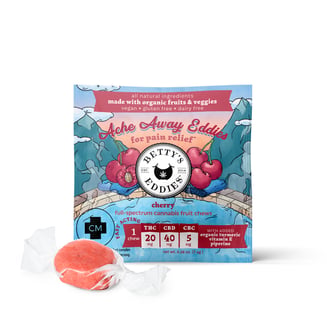 Ache Away Eddies - Cherry [1pk] (20mg THC/40mg CBD/5mg CBC) by Betty's Eddies