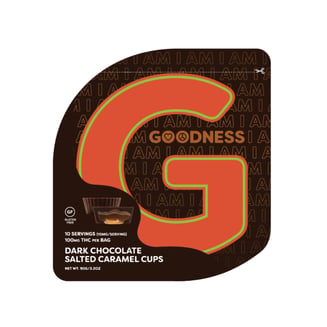 Dark Chocolate Caramel Cups [10pk] (100mg) by I Am Goodness