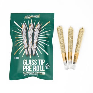 Diamond Infused Glass Tip Preroll 3-Pack [3g Total, 1g Each] — Cherry Pie Indoor Flower (Hybrid) by Highmind